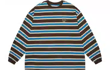 BEASTER Striped Crewneck Long Sleeve Tee