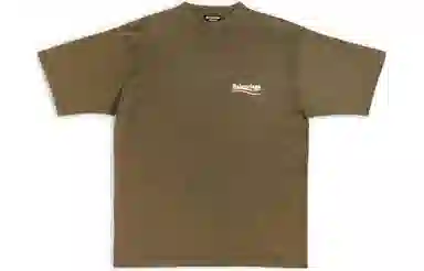 Balenciaga FW22 Logo T-Shirt Khaki Green