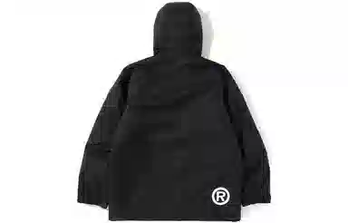 A BATHING APE Logo Print Hoodie Black