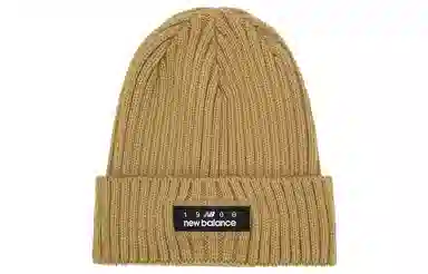 New Balance Knit Ribbed Beanie Brown