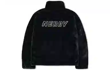 NERDY FW22 Logo Print Zip Jacket Black