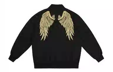 Boy London FW22 Logo Black Gold Wing Print Down Jacket