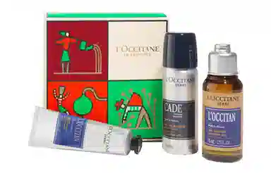 欧舒丹 沐浴露剃须凝胶套装 小样版