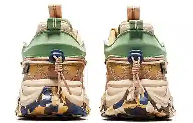 鸿星尔克 简约运动 低帮 跑步鞋 男款 桦木色