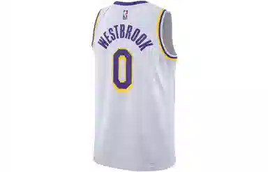 Nike NBA Lakers Westbrook Jersey White