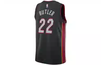 Nike NBA Team Logo Breathable SW Fan Edition 22-23 Heat Butler 22 Jersey Black
