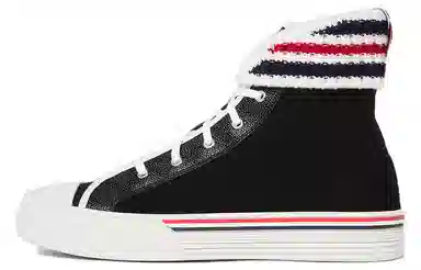 Thom Browne Canvas High Top Sneakers Black