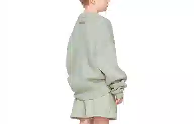 Fear of God Essentials FW21 Kids GreenConcrete Pullover Sweater Logo
