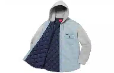 Supreme FW22 Fleece Hooded Denim Shirt
