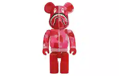 BE@RBRICK x BAPE Clear ABC Camo Shark 2020 Red