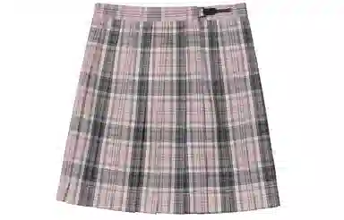 东鲸岁时记 日系格纹百褶半身裙 女款