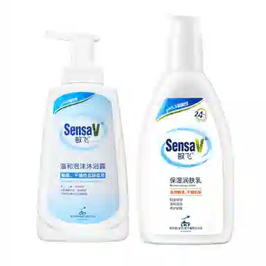 敏飞 保湿滋润防干痒沐浴露 保湿洁面乳身体乳清洁保湿套装