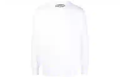 Palm Angels FW22 Logo Print Long Sleeve Tee White