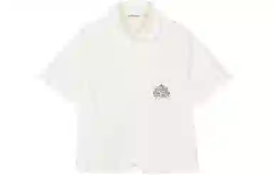 东鲸岁时记 纯色徽章刺绣直筒短袖衬衫 女款 幻海之城