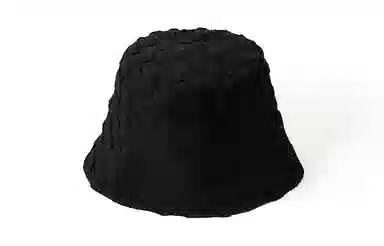 白卷 个性泡泡 小方块肌理感遮阳 闺蜜同款 渔夫帽 女款 黑色 白色