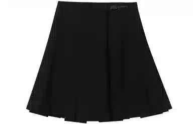 东鲸岁时记 八箱箱褶裙纯色褶皱短款半身裙