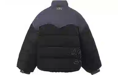 李宁 中国李宁系列 拼接立领拉链长袖宽松羽绒服 女款 黑色