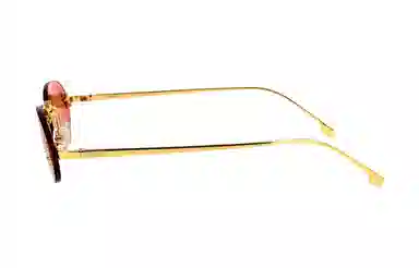Fendi Oval Sunglasses Gold