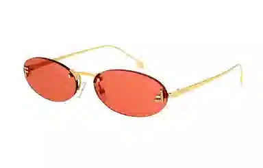Fendi Oval Sunglasses Gold