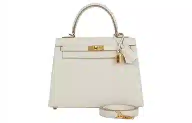 HERMES Kelly 25 Epsom 10 Craie