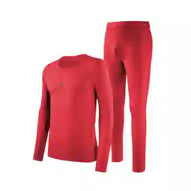 蓝内 任意裁 纯色修身暖融保暖套装 男款 好运红