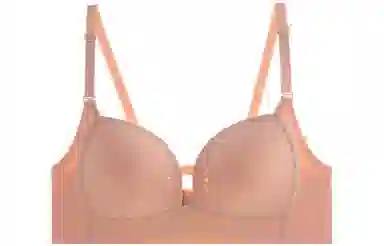 内在密码 纯色聚拢防下垂无痕内衣女大胸显小无钢圈薄款可拆卸双肩带文胸