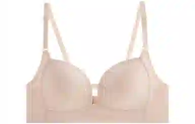 内在密码 纯色聚拢防下垂无痕内衣女大胸显小无钢圈薄款可拆卸双肩带文胸