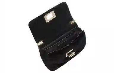 Furla 1927 Mini Velvet Crossbody Bag Black