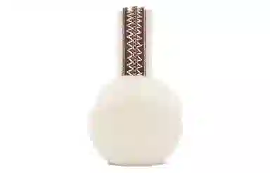 UGG Embroidered Logo Traditional Knit Earmuffs Cream