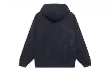 中国李宁 成龙 功夫系列 先天一炁 纯色套头长袖连帽超宽松卫衣 男女同款 炭黑色