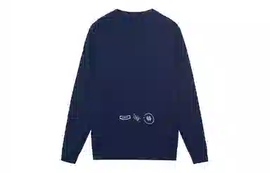 中国李宁 日进斗金 春季上衣情侣毛衣编织衫 男女同款 深航舰蓝