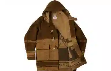 PALACE x C.P.Company FW22 Duffel Jacket Rubber Wool Brown