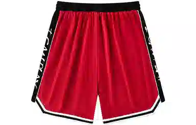 匹克 侧边拼接撞色字母印花宽松系带运动训练五分篮球短裤 男女同款