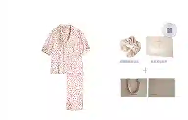 桑罗  真丝睡衣套装轻法式双层大尖领纯色青春活力学院风 家居套装 女款