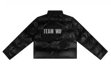 TEAM WANG Letter Patch Down Jacket