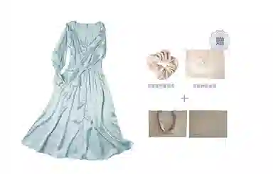 桑罗 蚕丝 宫廷风轻复古真丝 可外穿露营度假 秋 女款 一件装 家居连衣裙