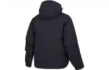 PUMA Logo Print Hoodie Jacket Black