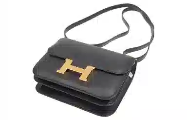 HERMES Constance 19 Epsom Noir