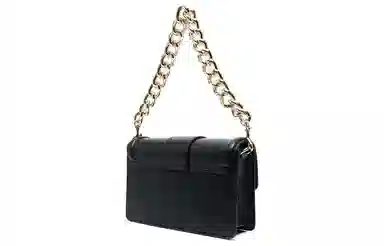 Versace Jeans Couture Baroque Buckle Bag Black