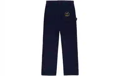 Drew House FW22 Corduroy Carpenter Pant Dark Navy Logo