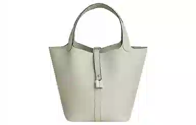 HERMES Picotin Lock 22 Clemence 0W Gris Neve