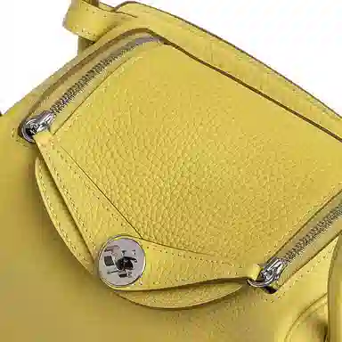 HERMES Lindy Mini 19 Clemence 0Y Limoncello