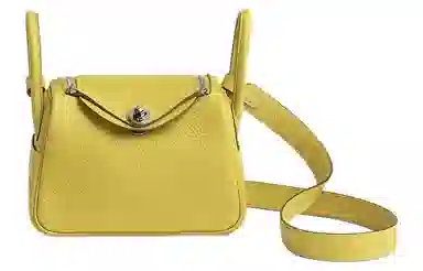 HERMES Lindy Mini 19 Clemence 0Y Limoncello