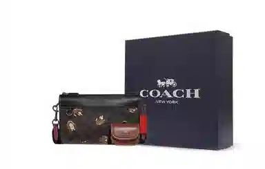COACH Heritage 25 Hedgehog Print Bag Brown