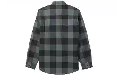 New Era x MLB Plaid Logo Shirt Black
