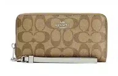 COACH Zip Around 19 Classic Canvas Cardholder