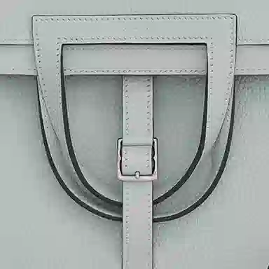 HERMES Halzan 25 Clemence Bleu Pale