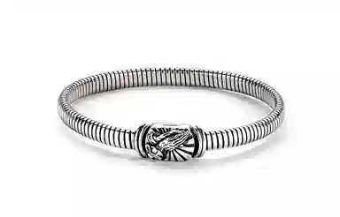 IDEAGEMER Silver Cross Bracelet