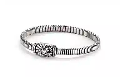 IDEAGEMER Silver Cross Bracelet