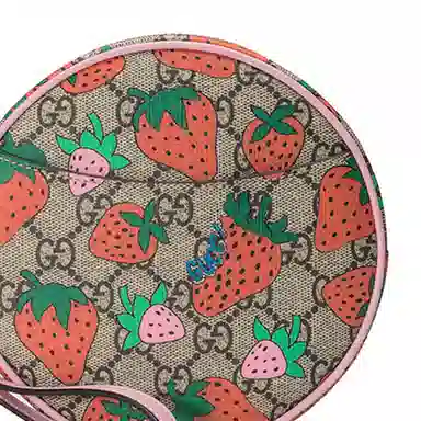 Gucci Strawberry Print Canvas Coin Purse